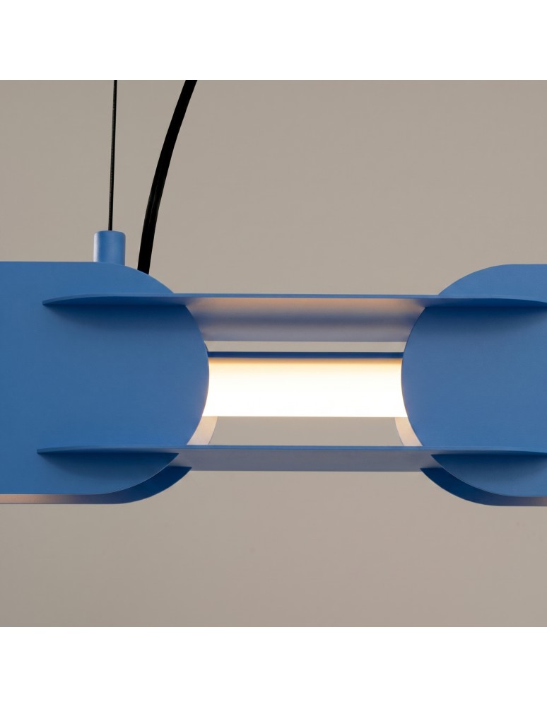 Thoro Lampa wisząca CHAIN 91 błękitna LED 3000K TH.782