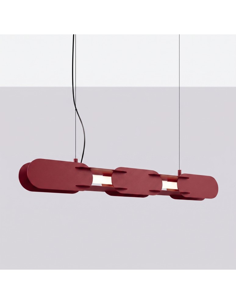Thoro Lampa wisząca CHAIN 91 burgund LED 3000K TH.784