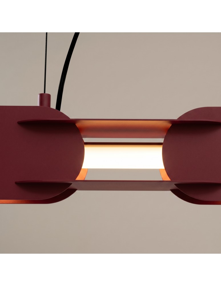 Thoro Lampa wisząca CHAIN 91 burgund LED 3000K TH.784