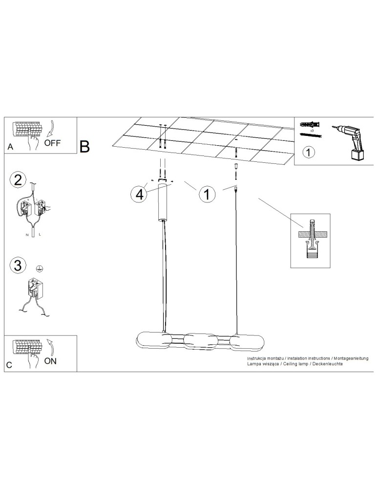 Thoro Lampa wisząca CHAIN 91 burgund LED 3000K TH.784