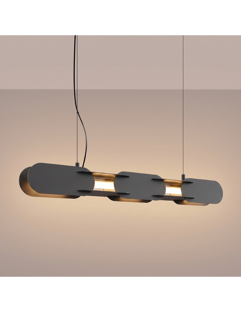 Thoro Lampa wisząca CHAIN 91 czarna LED 3000K TH.785