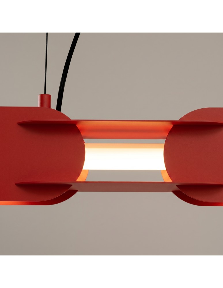 Thoro Lampa wisząca CHAIN 91 czerwona LED 3000K TH.786