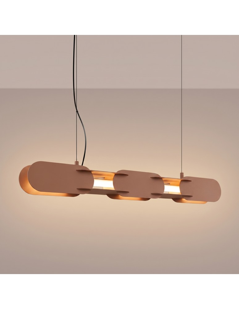 Thoro Lampa wisząca CHAIN 91 mocca LED 3000K TH.787