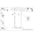 Thoro Lampa wisząca CHAIN 91 mocca LED 3000K TH.787