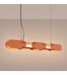 Thoro Lampa wisząca CHAIN 91 ochra czerwona LED 3000K TH.788