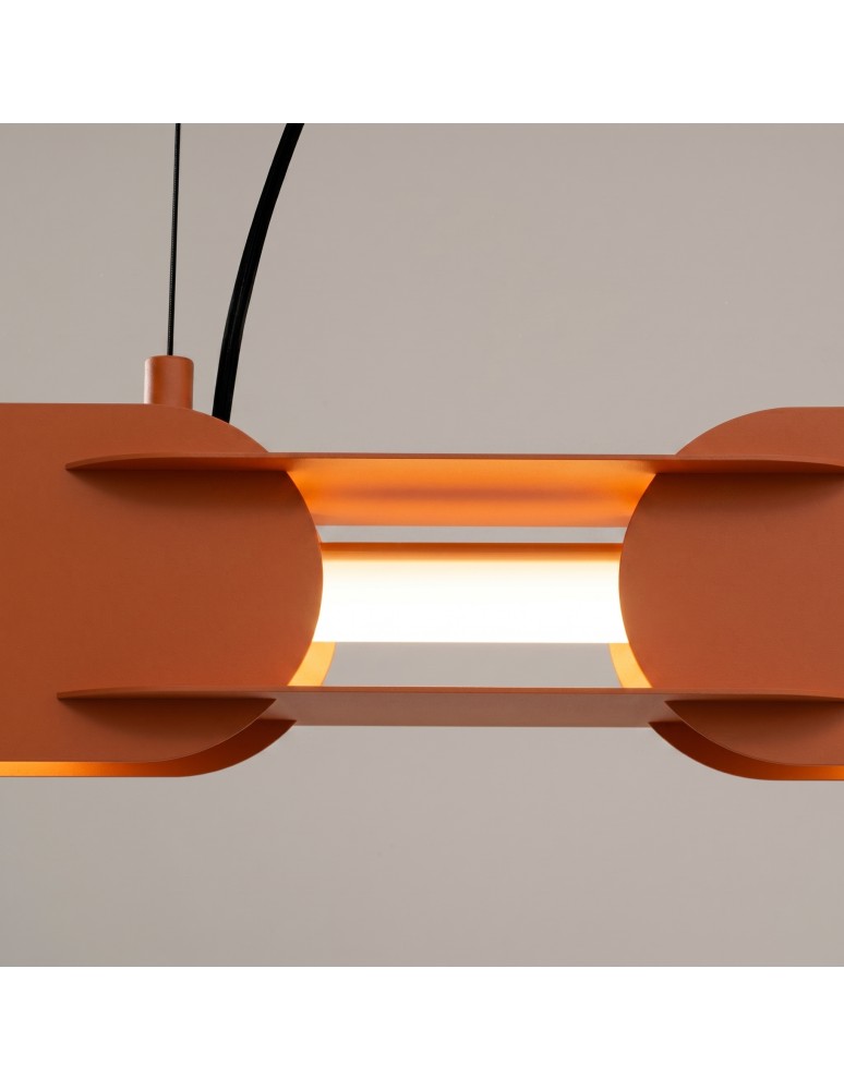 Thoro Lampa wisząca CHAIN 91 ochra czerwona LED 3000K TH.788