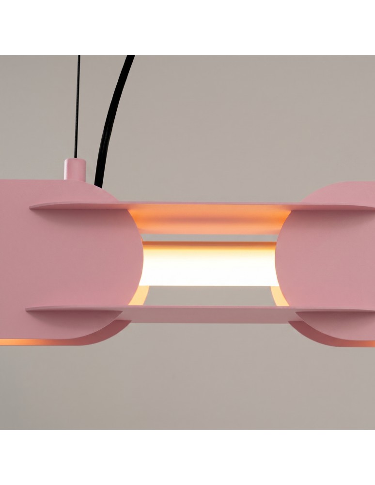 Thoro Lampa wisząca CHAIN 91 różowa LED 3000K TH.789