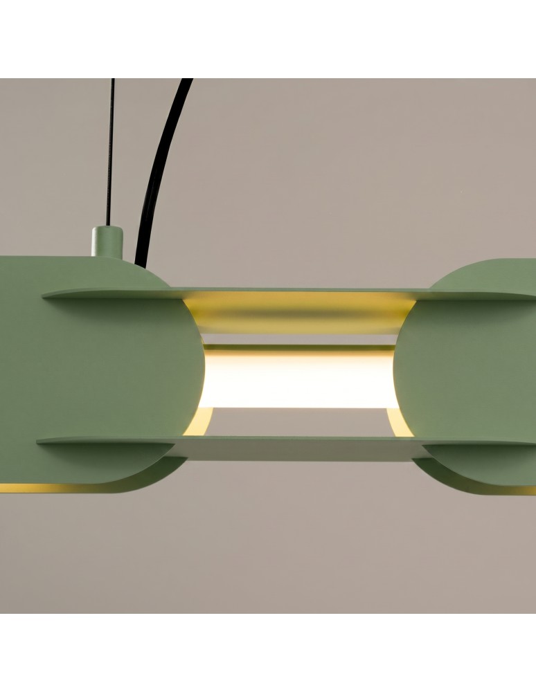 Thoro Lampa wisząca CHAIN 91 szałwiowa LED 3000K TH.790