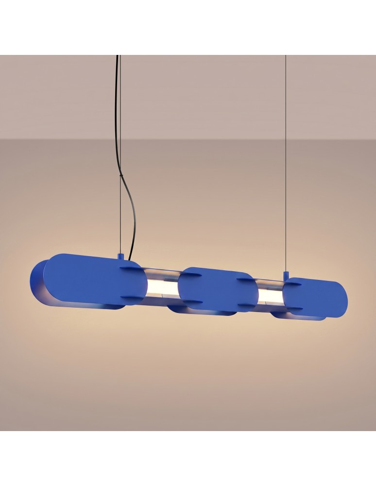 Thoro Lampa wisząca CHAIN 91 ultramaryna LED 3000K TH.792