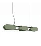 Thoro Lampa wisząca CHAIN 91 zielona oliwka LED 3000K TH.793