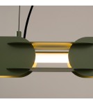 Thoro Lampa wisząca CHAIN 91 zielona oliwka LED 3000K TH.793