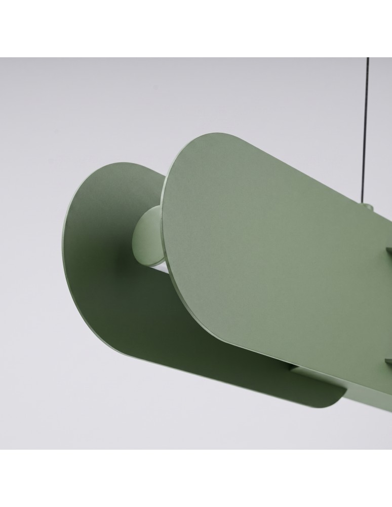 Thoro Lampa wisząca CHAIN 91 zielona oliwka LED 3000K TH.793