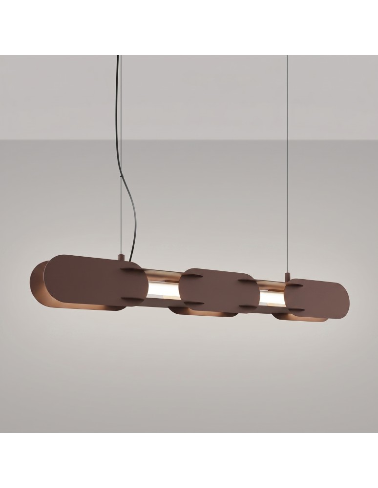 Thoro Lampa wisząca CHAIN 91 brązowa LED 4000K TH.810