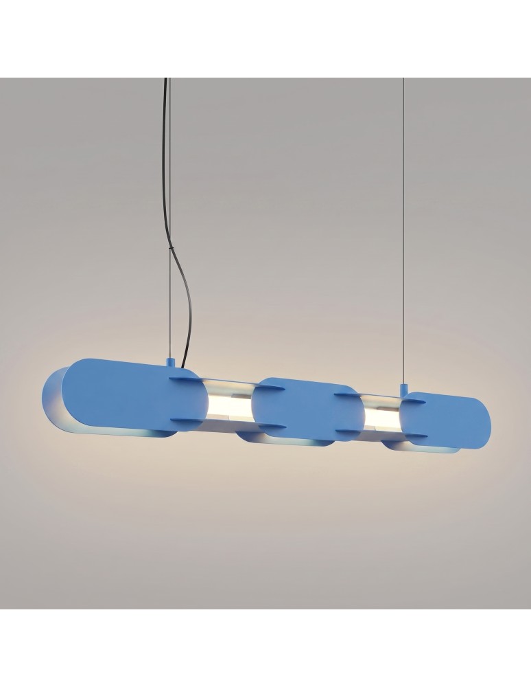 Thoro Lampa wisząca CHAIN 91 błękitna LED 4000K TH.812
