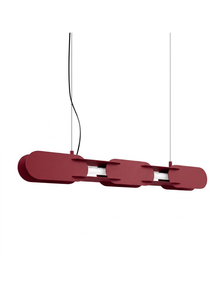Thoro Lampa wisząca CHAIN 91 burgund LED 4000K TH.814