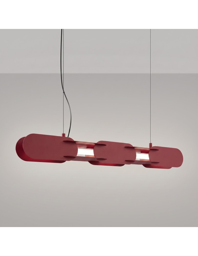Thoro Lampa wisząca CHAIN 91 burgund LED 4000K TH.814