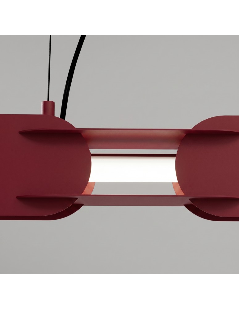 Thoro Lampa wisząca CHAIN 91 burgund LED 4000K TH.814