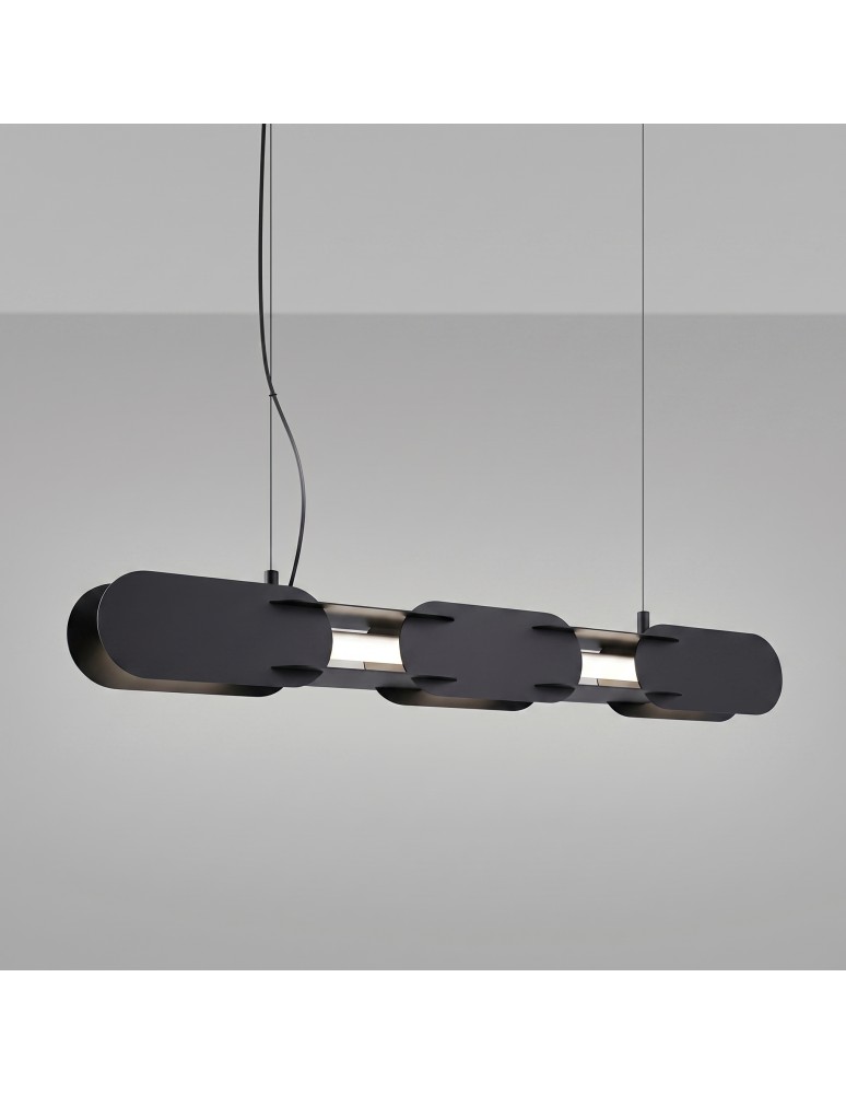 Thoro Lampa wisząca CHAIN 91 czarna LED 4000K TH.815