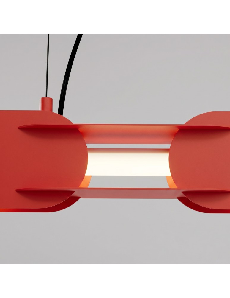 Thoro Lampa wisząca CHAIN 91 czerwona LED 4000K TH.816