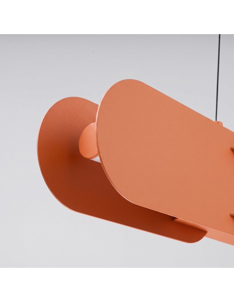 Thoro Lampa wisząca CHAIN 91 ochra czerwona LED 4000K TH.818