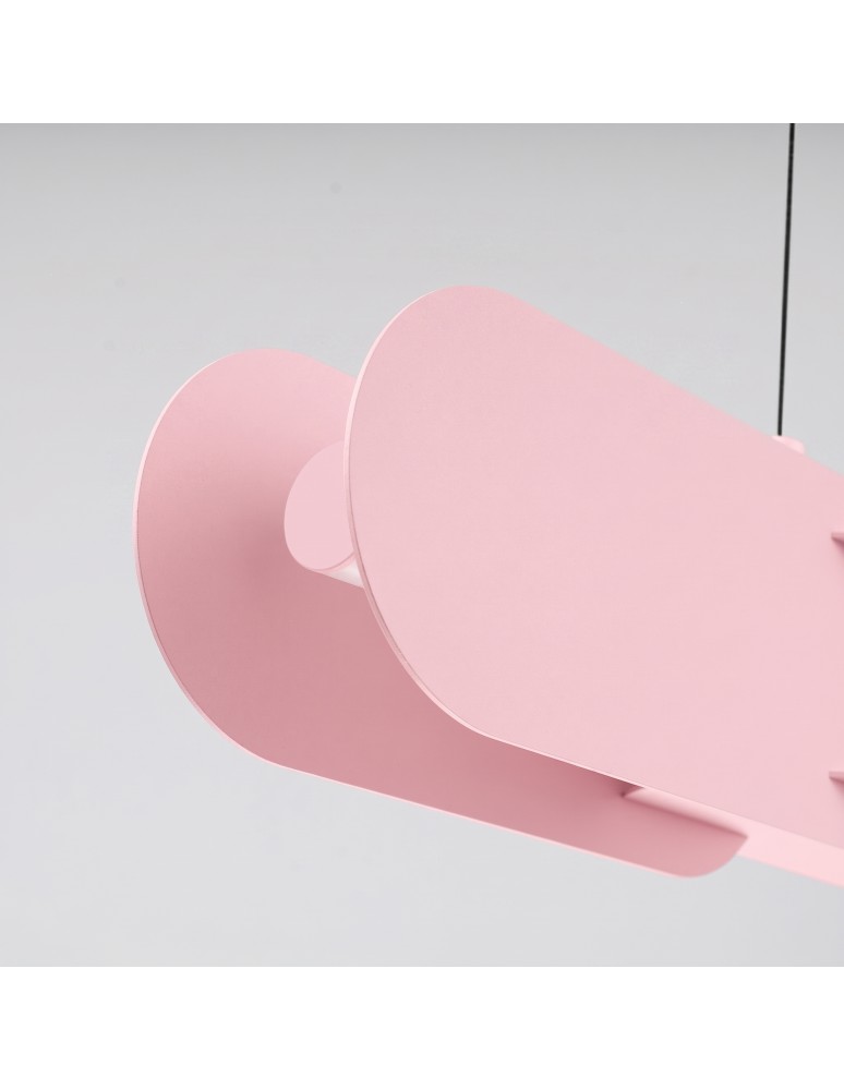 Thoro Lampa wisząca CHAIN 91 różowa LED 4000K TH.819