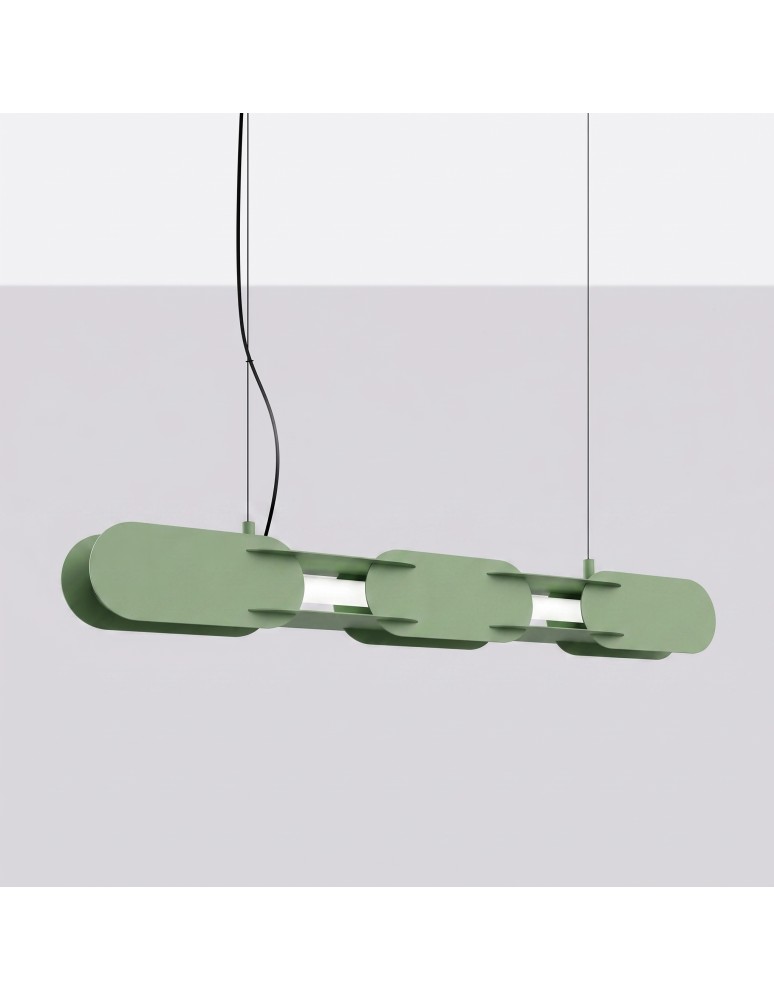 Thoro Lampa wisząca CHAIN 91 szałwiowa LED 4000K TH.820
