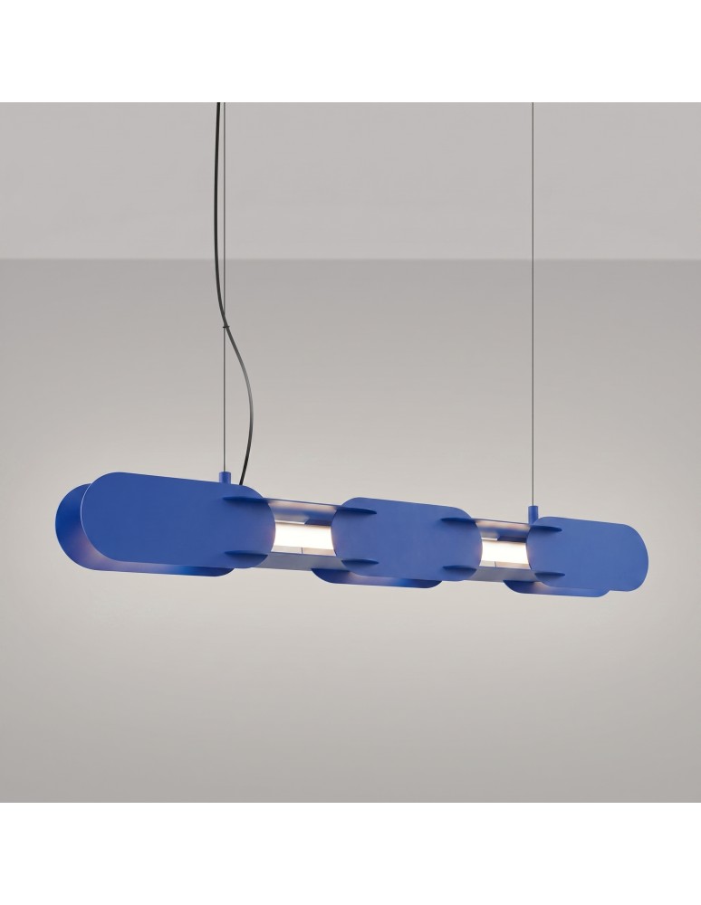 Thoro Lampa wisząca CHAIN 91 ultramaryna LED 4000K TH.822