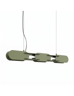 Thoro Lampa wisząca CHAIN 91 zielona oliwka LED 4000K TH.823