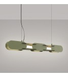 Thoro Lampa wisząca CHAIN 91 zielona oliwka LED 4000K TH.823