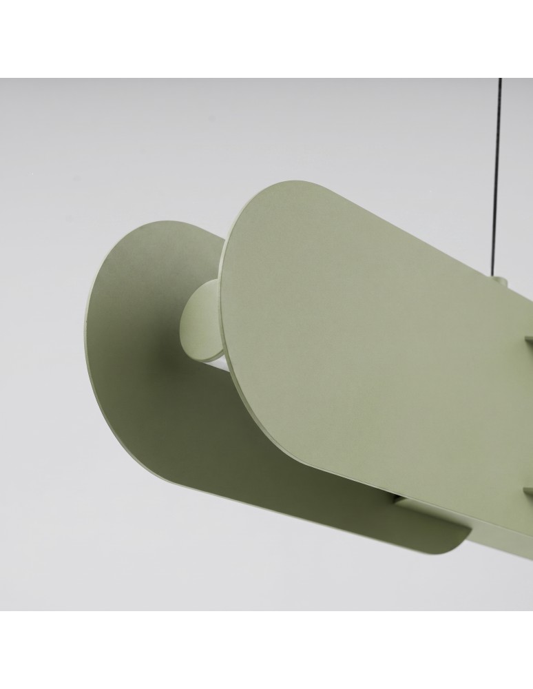 Thoro Lampa wisząca CHAIN 91 zielona oliwka LED 4000K TH.823