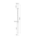 Thoro Lampa wisząca TRANG 75 burgund LED 3000K TH.844