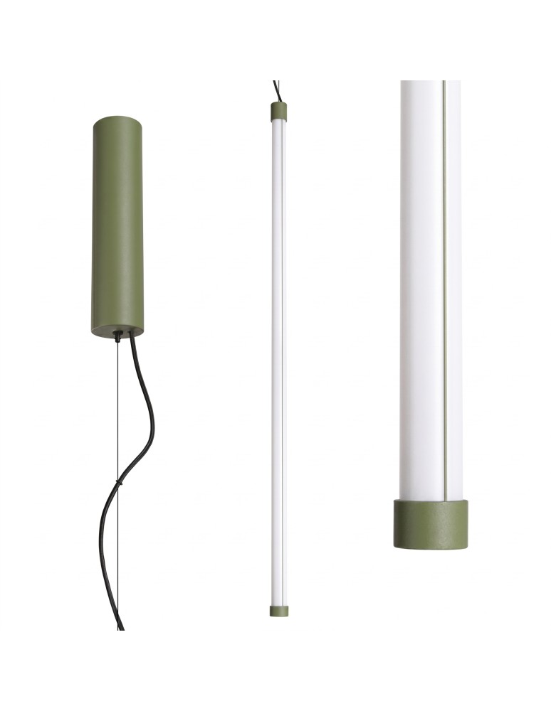 Thoro Lampa wisząca TRANG 100 zielona oliwka LED 3000K TH.868
