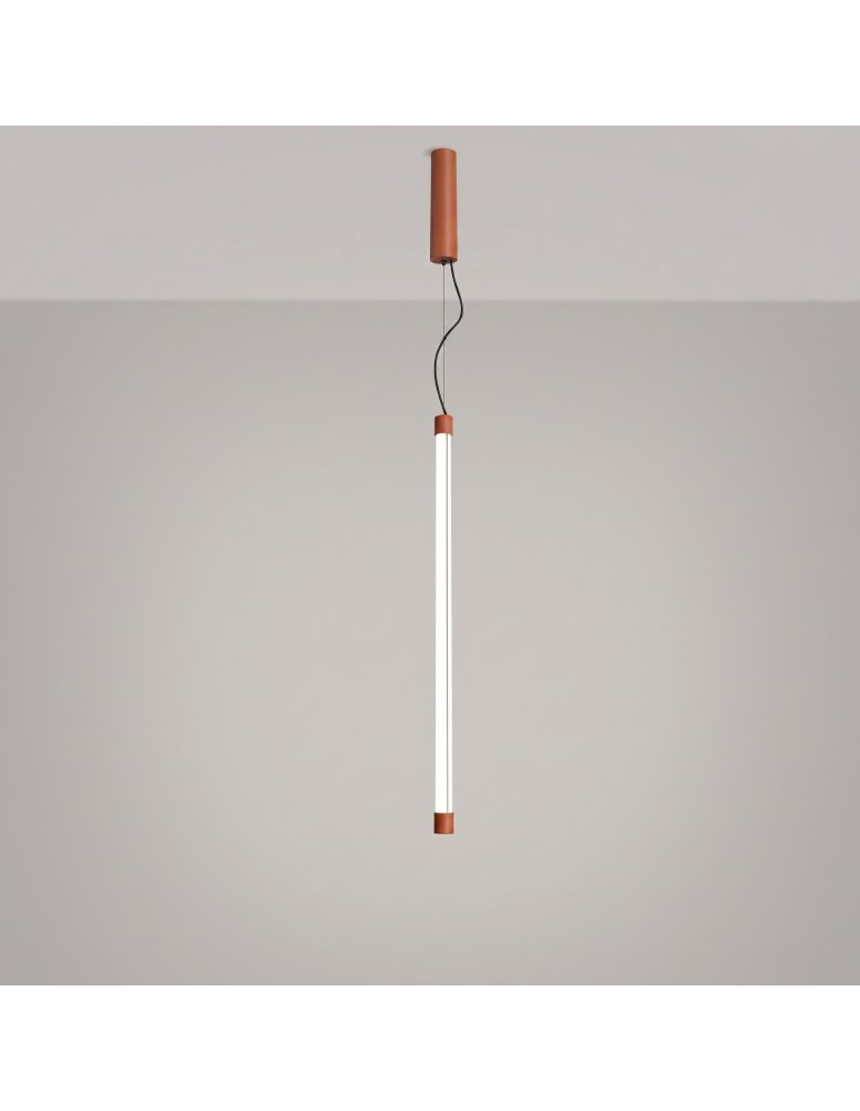 Thoro Lampa wisząca TRANG 75 ochra czerwona LED 4000K TH.893