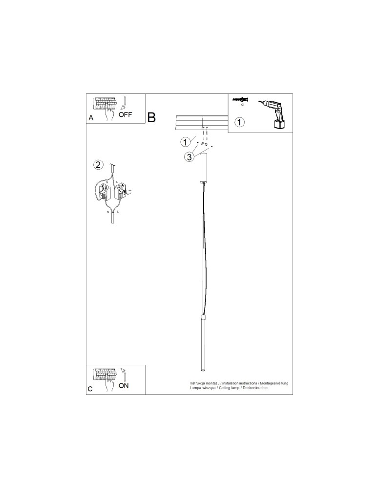 Thoro Lampa wisząca TRANG 75 taupe LED 4000K TH.896