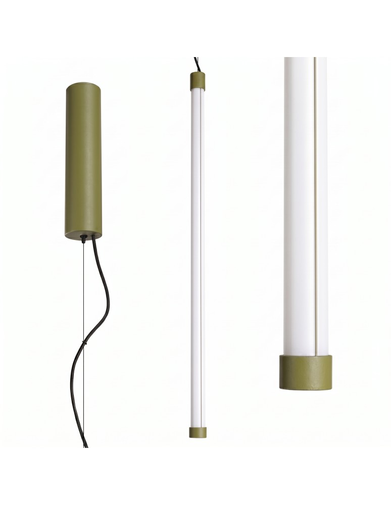 Thoro Lampa wisząca TRANG 75 zielona oliwka LED 4000K TH.898