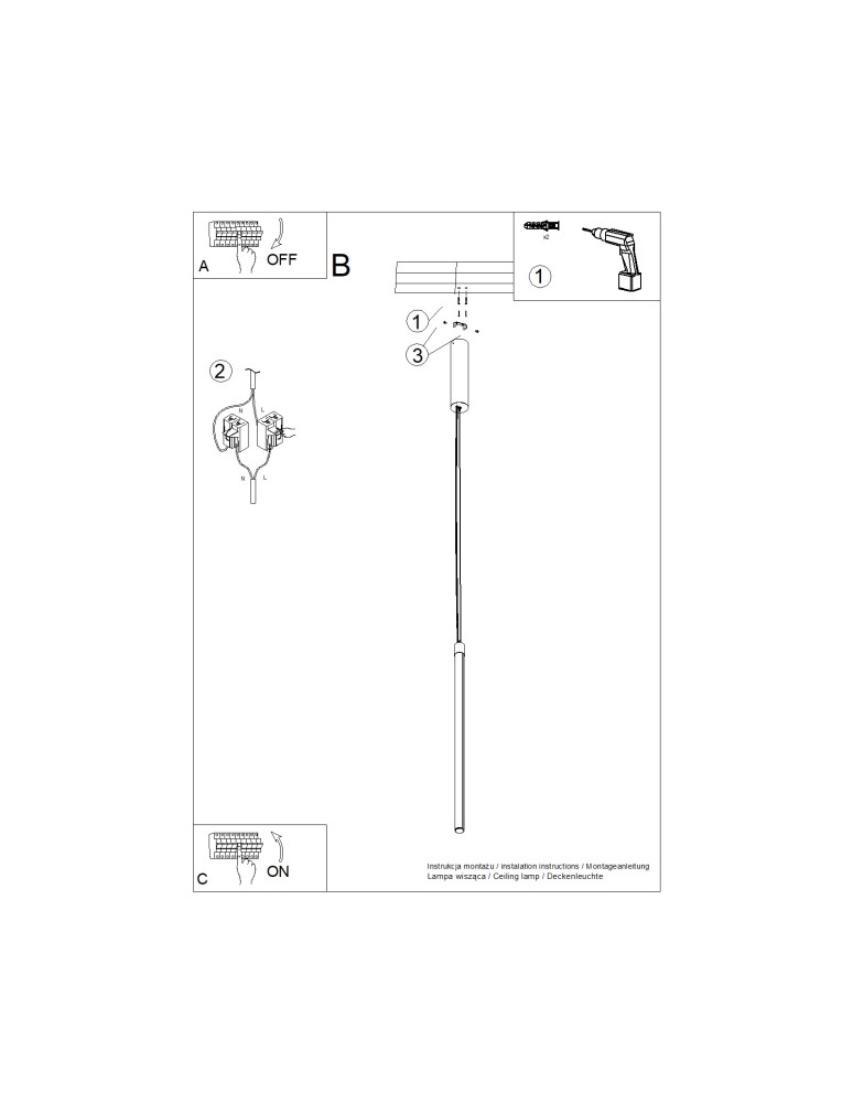 Thoro Lampa wisząca TRANG 100 brzoskwiniowa LED 4000K TH.903