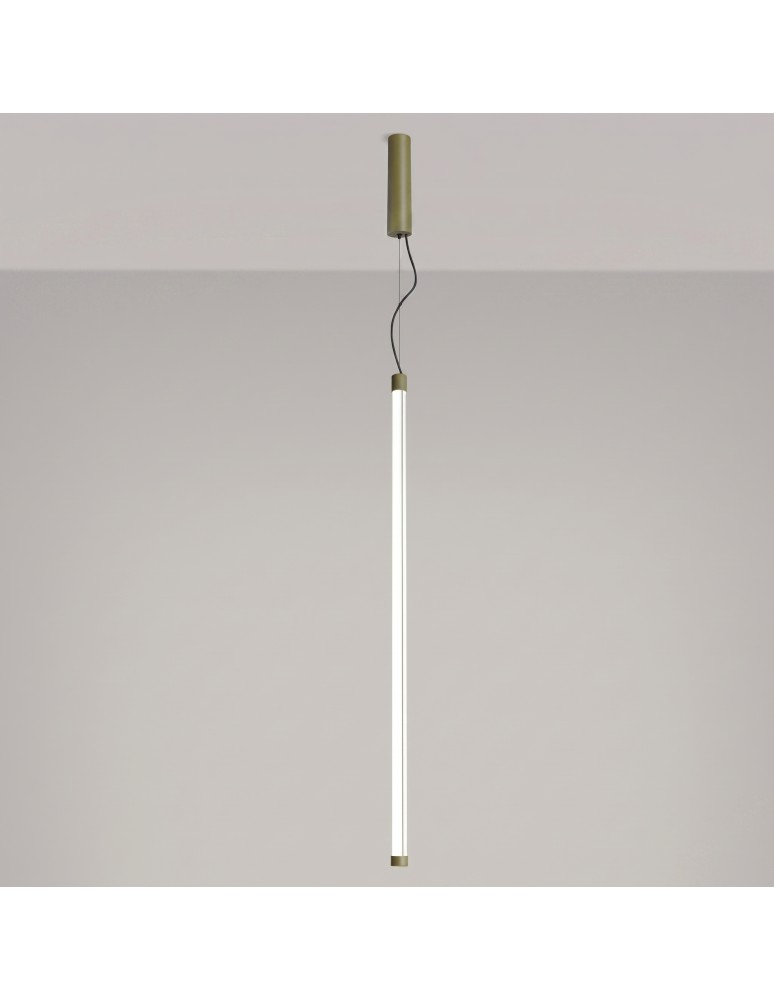 Thoro Lampa wisząca TRANG 100 zielona oliwka LED 4000K TH.913