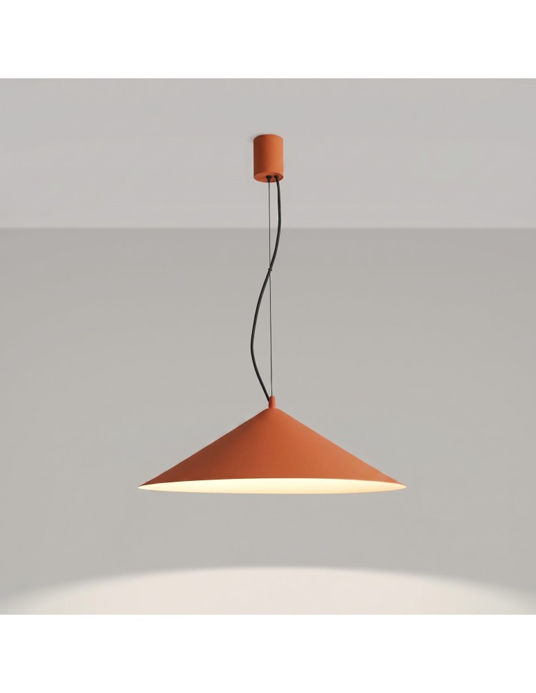 Thoro Lampa wisząca FINT ochra czerwona LED 3000K TH.953