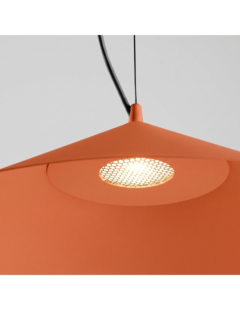 Thoro Lampa wisząca FINT ochra czerwona LED 3000K TH.953