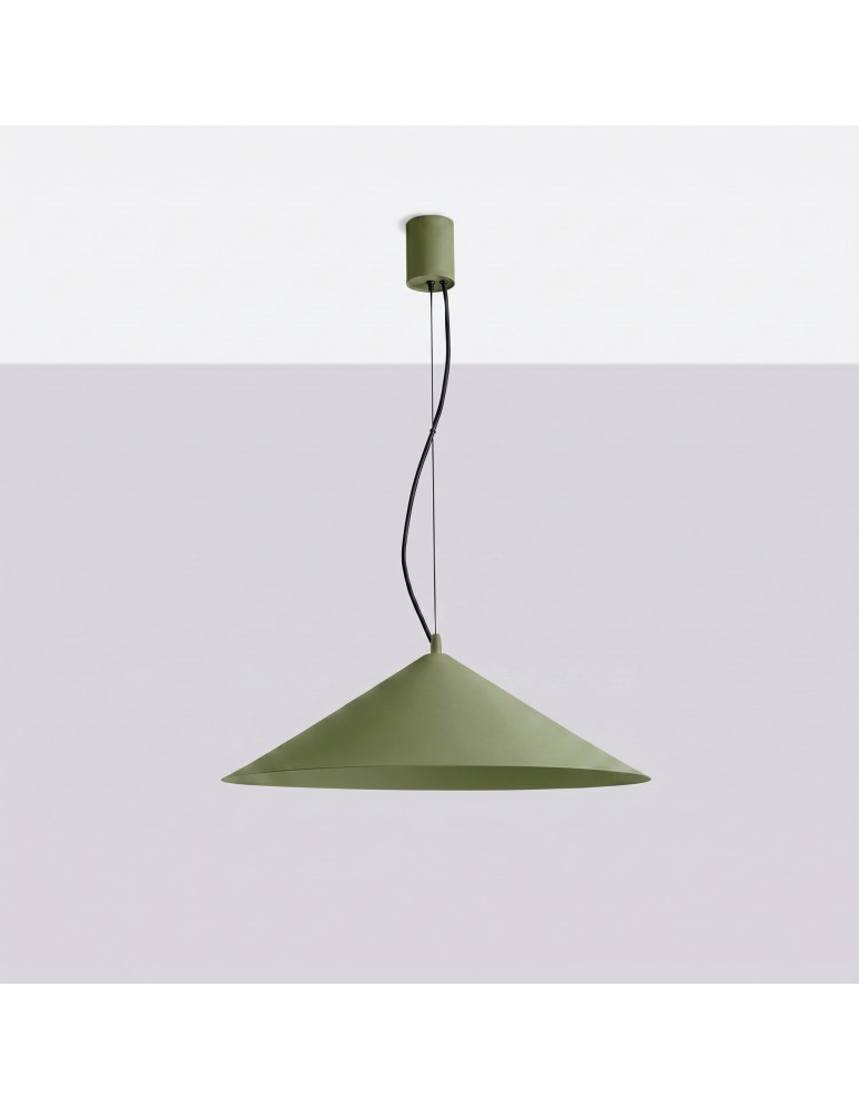 Thoro Lampa wisząca FINT zielona oliwka LED 3000K TH.958