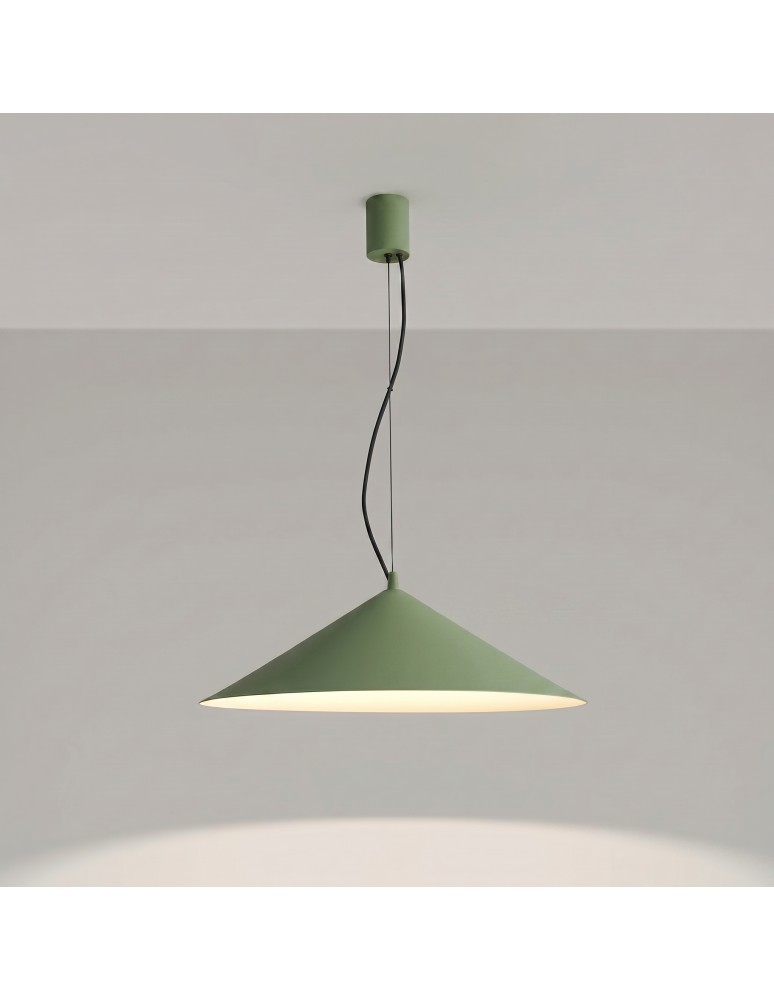 Thoro Lampa wisząca FINT zielona oliwka LED 3000K TH.958
