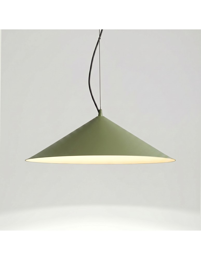 Thoro Lampa wisząca FINT zielona oliwka LED 3000K TH.958
