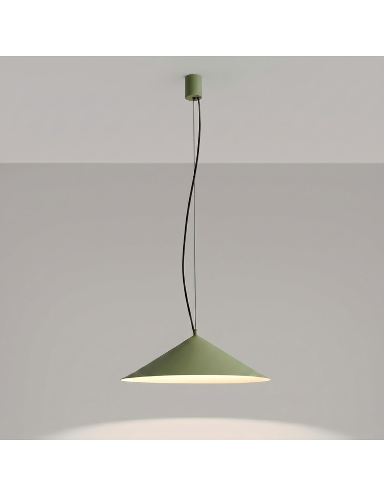 Thoro Lampa wisząca FINT zielona oliwka LED 3000K TH.958