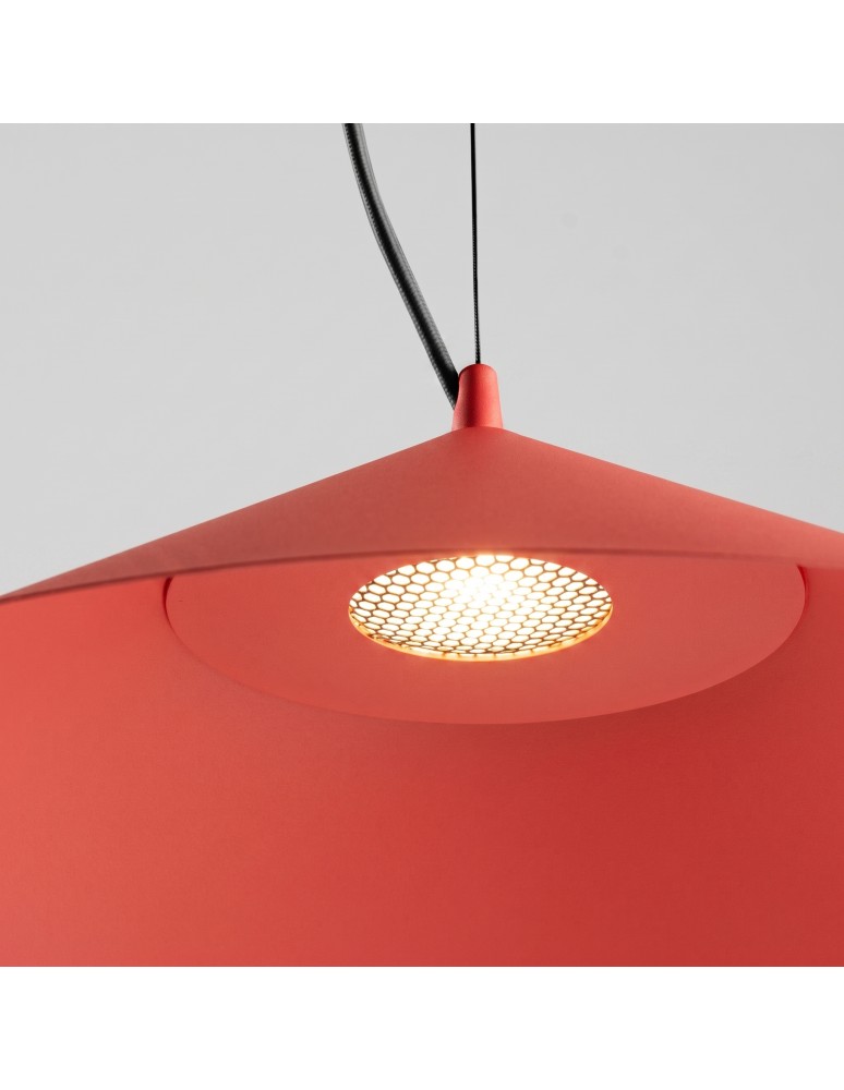 Thoro Lampa wisząca FINT czerwona LED 4000K TH.966