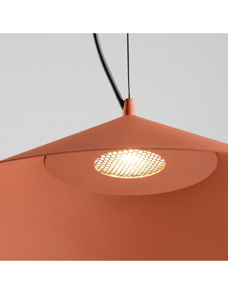 Thoro Lampa wisząca FINT ochra czerwona LED 4000K TH.968