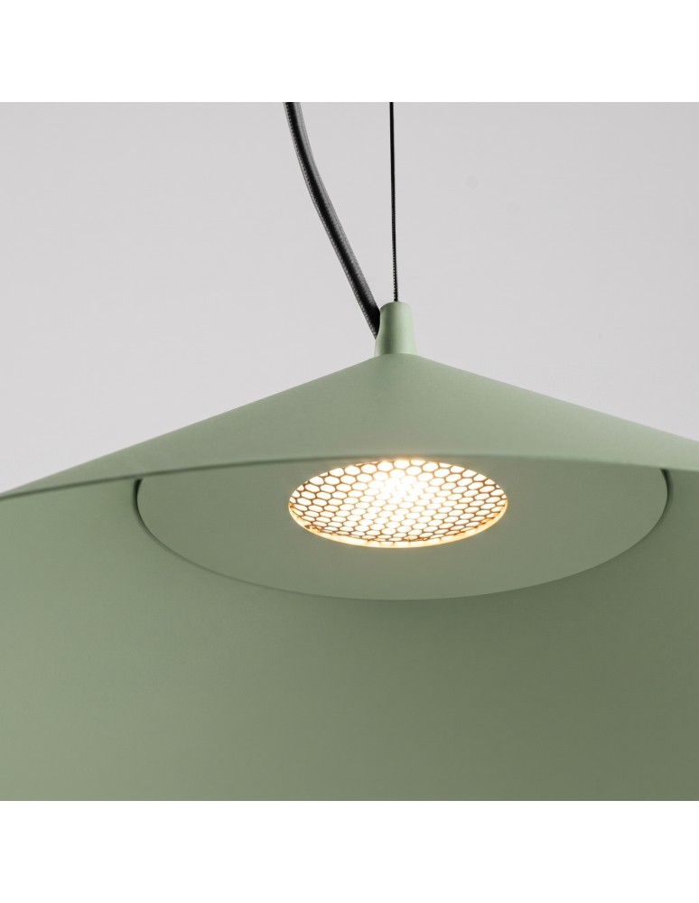 Thoro Lampa wisząca FINT zielona oliwka LED 4000K TH.973