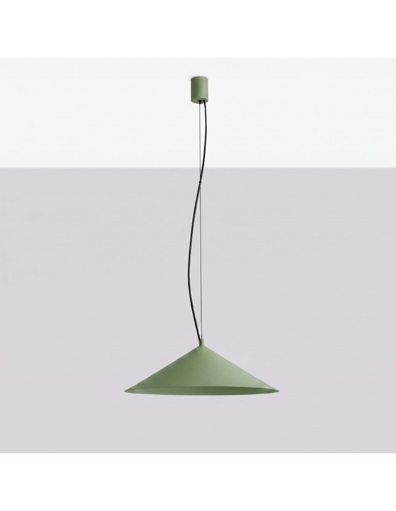 Thoro Lampa wisząca FINT zielona oliwka LED 4000K TH.973