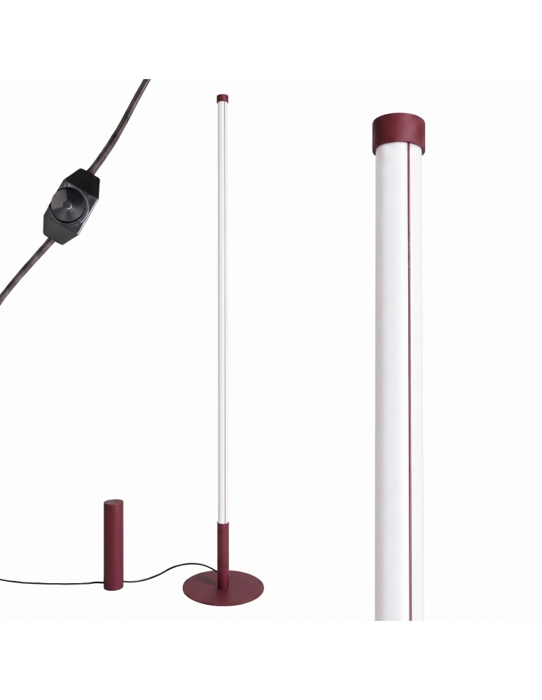 Thoro Lampa podłogowa TRANG burgund 3000K TH.994
