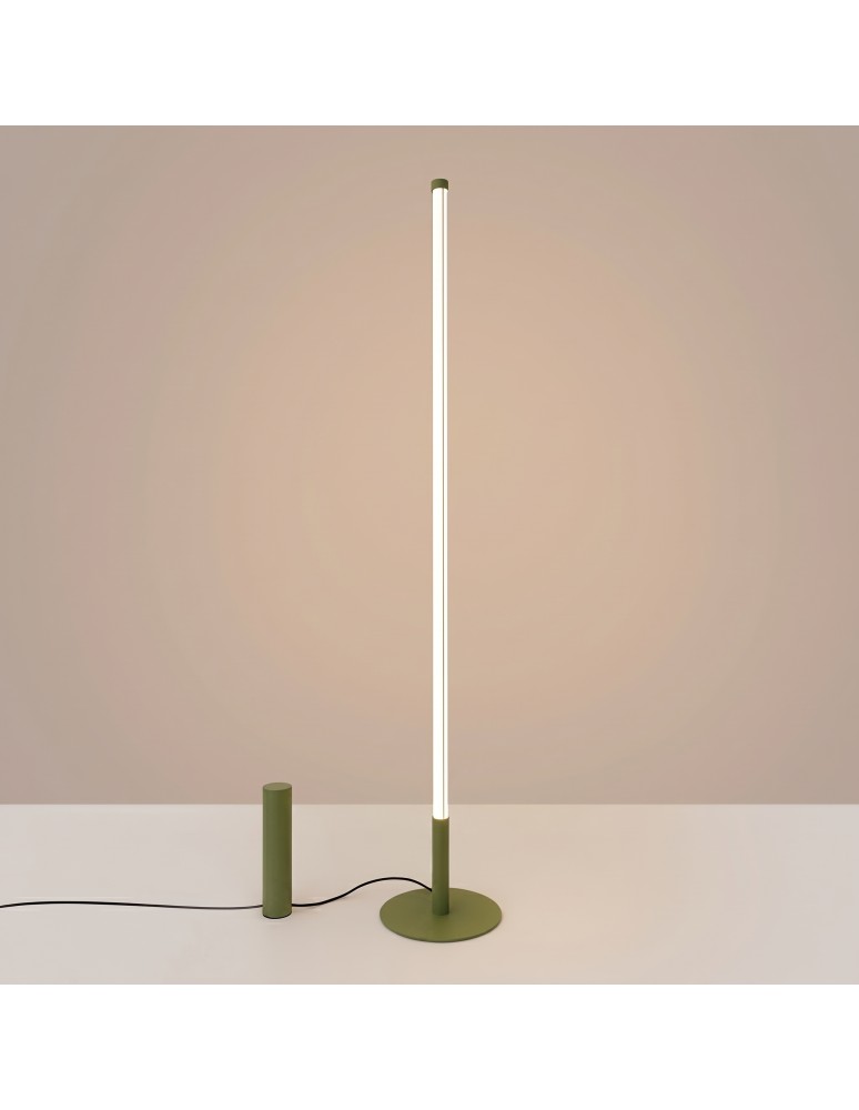 Thoro Lampa podłogowa TRANG zielona oliwka 3000K TH.1003