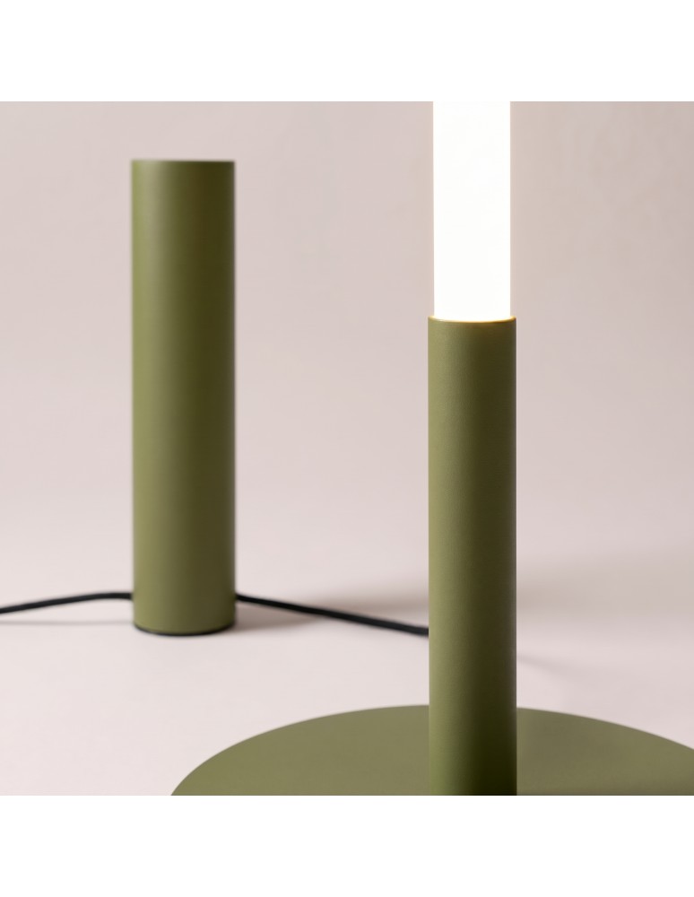 Thoro Lampa podłogowa TRANG zielona oliwka 3000K TH.1003